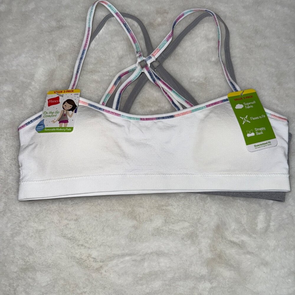 Hanes Comfort Strappy Back 2-pack Training Bras size XL